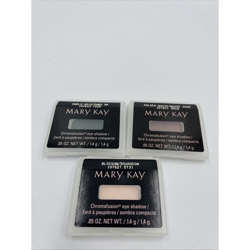 Mary Kay eyeshadow chromafusion NEW lot of 3 Golden Mauve Emerald